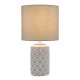 Dar_Vol3-ILO4239 - Ilona - Grey & White Ceramic Table Lamp with Grey Shade