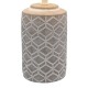 Dar_Vol3-ILO4239 - Ilona - Grey & White Ceramic Table Lamp with Grey Shade