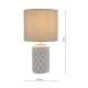 Dar_Vol3-ILO4239 - Ilona - Grey & White Ceramic Table Lamp with Grey Shade