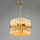 Dar-IMA1235 - Imani - Natural Brass 12 Light Centre Fitting with Champagne Ribbed Glass