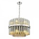 Dar-IMA1250 - Imani - Chrome 12 Light Centre Fitting with Smoked Ribbed Glass