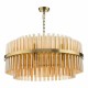 Dar-IMA1635 - Imani - Natural Brass 16 Light Centre Fitting with Champagne Ribbed Glass