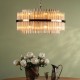 Dar-IMA1635 - Imani - Natural Brass 16 Light Centre Fitting with Champagne Ribbed Glass