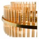Dar-IMA1635 - Imani - Natural Brass 16 Light Centre Fitting with Champagne Ribbed Glass