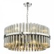 Dar-IMA1650 - Imani - Chrome 16 Light Centre Fitting with Smoked Ribbed Glass