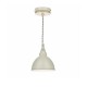 Ceiling Lights - Blyton - Retro Cream with Wood Single Hanging Pendant Dar-BLY0143 - Blyton - Retro Cream with Wood Single Hanging Pendant