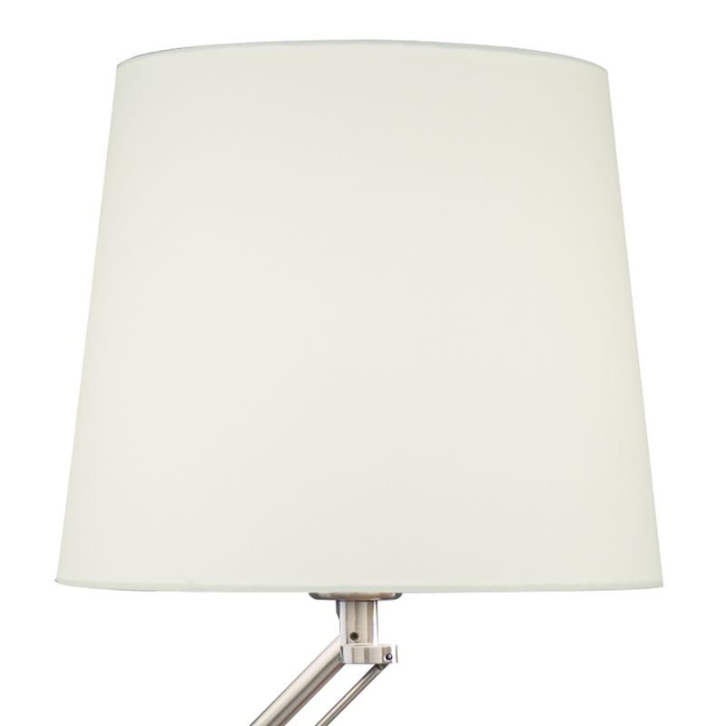 Table & Floor Lamp - Infusion - Satin Chrome with White Shade Table Lamp Dar-INF4046 - Infusion - Satin Chrome with White Shade Table Lamp