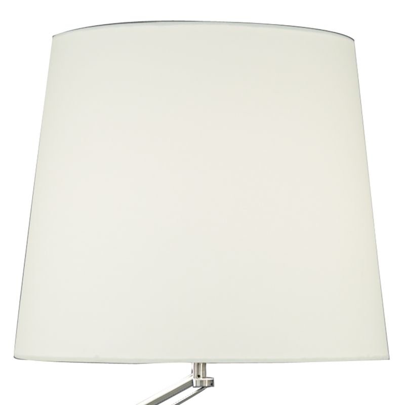 Table & Floor Lamp - Infusion - Satin Chrome with White Shade Floor Lamp Dar-INF4946 - Infusion - Satin Chrome with White Shade Floor Lamp