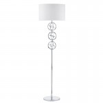 Innsbruck - Polished Chrome Floor Lamp with Ivory Shade