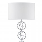 Innsbruck - Polished Chrome Floor Lamp with Ivory Shade
