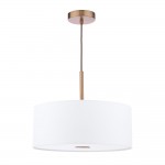 Isla - Antique Bronze 3 Light Pendant with Ivory Shade ∅ 40 cm