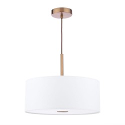 Isla - Antique Bronze 3 Light Pendant with Ivory Shade ∅ 40 cm