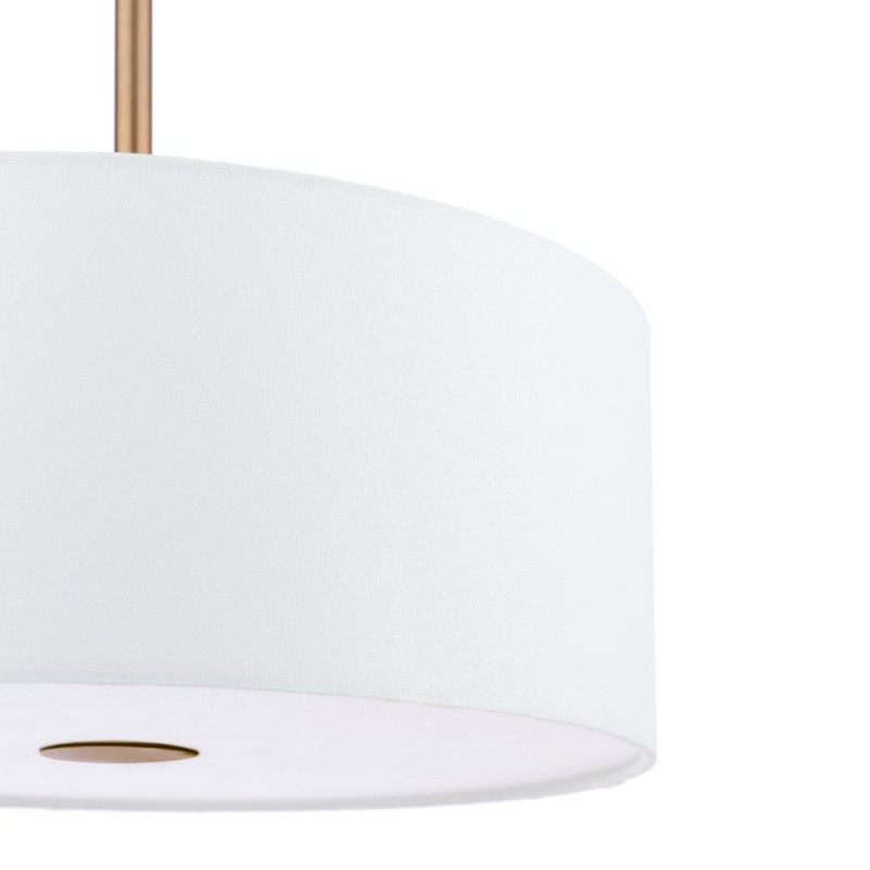 Dar-ISL1063 - Isla - Antique Bronze 3 Light Pendant with Ivory Shade ∅ 40 cm