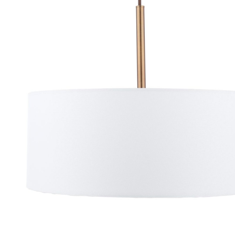 Dar-ISL1063 - Isla - Antique Bronze 3 Light Pendant with Ivory Shade ∅ 40 cm