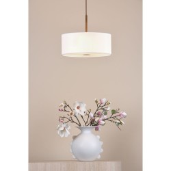Isla - Antique Bronze 3 Light Pendant with Ivory Shade ∅ 40 cm