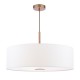 Dar-ISL1763 - Isla - Antique Bronze 3 Light Pendant with Ivory Shade ∅ 60 cm