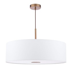 Isla - Antique Bronze 3 Light Pendant with Ivory Shade ∅ 60 cm