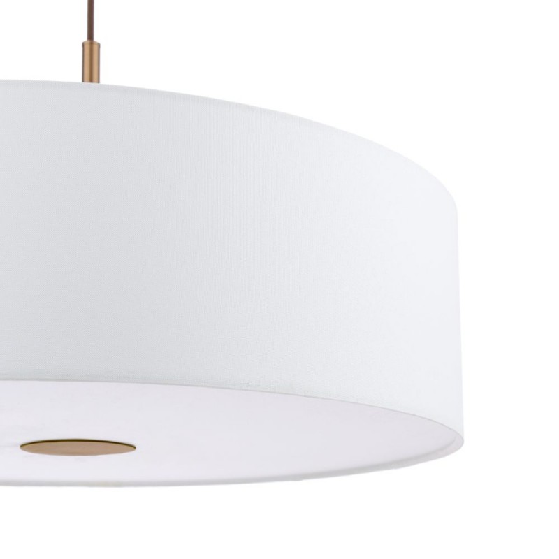 Dar-ISL1763 - Isla - Antique Bronze 3 Light Pendant with Ivory Shade ∅ 60 cm