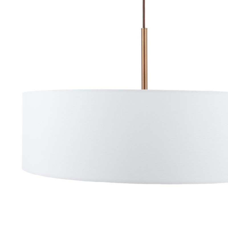 Dar-ISL1763 - Isla - Antique Bronze 3 Light Pendant with Ivory Shade ∅ 60 cm