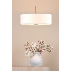 Isla - Antique Bronze 3 Light Pendant with Ivory Shade ∅ 60 cm