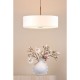 Dar-ISL1763 - Isla - Antique Bronze 3 Light Pendant with Ivory Shade ∅ 60 cm