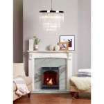 Isla - Chrome 7 Light Pendant with Clear Glass Rods  Isla - Chrome 7 Light Pendant with Clear Glass Rods