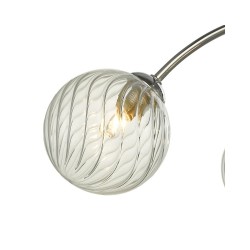 Izzy - Chrome 4 Light Semi Flush with Twisted Glass Izzy - Chrome 4 Light Semi Flush with Twisted Glass