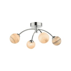 Izzy - Chrome 4 Light Semi-Flush with Marble Glass Izzy - Chrome 4 Light Semi-Flush with Marble Glass