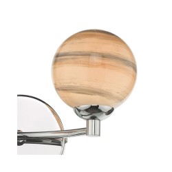 Izzy - Chrome 2 Light Wall Lamp with Marble Glass Izzy - Chrome 2 Light Wall Lamp with Marble Glass