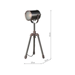 Jake - Antique Silver & Copper Table Lamp Jake - Antique Silver & Copper Table Lamp
