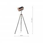Jake - Antique Silver & Copper Floor Lamp Jake - Antique Silver & Copper Floor Lamp