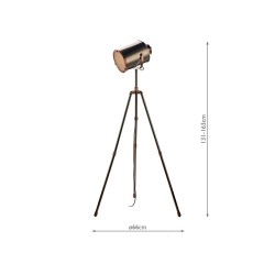 Jake - Antique Silver & Copper Floor Lamp Jake - Antique Silver & Copper Floor Lamp