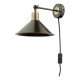 Dar-JAL0761 - Jalen - Graphite Antique Brass Plug-in Wall Lamp