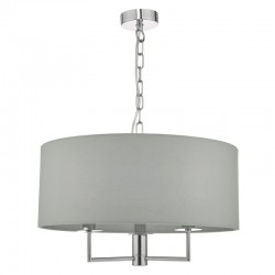 Jamelia - Chrome 3 Light Pendant with Grey Shade Jamelia - Chrome 3 Light Pendant with Grey Shade