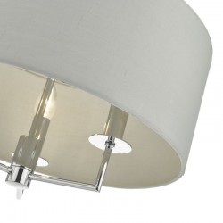 Jamelia - Chrome 3 Light Pendant with Grey Shade Jamelia - Chrome 3 Light Pendant with Grey Shade