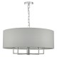 Dar-JAM0539 - Jamelia - Polished Chrome 5 Light Pendant with Grey Shade