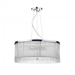 Japan - Chrome 3 Light Pendant with Glass Rods Japan - Chrome 3 Light Pendant with Glass Rods