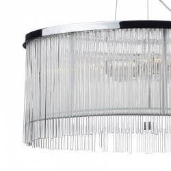 Japan - Chrome 3 Light Pendant with Glass Rods Japan - Chrome 3 Light Pendant with Glass Rods