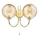 Dar-JAR0935-11 - Jared - Dimple Amber Glass & Gold 2 Light Wall Lamp