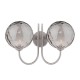 Dar_Vol3-JAR0938-10 - Jared - Satin Nickel 2 Light Wall Lamp with Dimpled Smoked Glasses