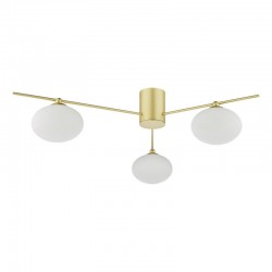 Jasper - Gold 3 Light Ceiling Lamp with Opal Glasses Jasper - Gold 3 Light Ceiling Lamp with Opal Glasses