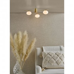 Jasper - Gold 3 Light Ceiling Lamp with Opal Glasses Jasper - Gold 3 Light Ceiling Lamp with Opal Glasses