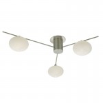 Jasper - Satin Nickel 3 Light Centre Fitting with Frosted Glasses Jasper - Satin Nickel 3 Light Centre Fitting with Frosted Glasses