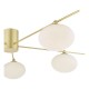 Dar-JAS5435 - Jasper - Gold 5 Light Ceiling Lamp with Opal Glasses