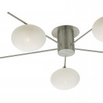Jasper - Satin Nickel 5 Light Centre Fitting with Frosted Glasses Jasper - Satin Nickel 5 Light Centre Fitting with Frosted Glasses