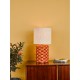 Dar-JAY4211 - Jayden - Orange Ceramic Table Lamp with Natural Linen Shade