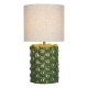 Dar-JAY4224 - Jayden - Green Ceramic Table Lamp with Natural Linen Shade