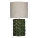 Dar-JAY4224 - Jayden - Green Ceramic Table Lamp with Natural Linen Shade