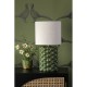 Dar-JAY4224 - Jayden - Green Ceramic Table Lamp with Natural Linen Shade