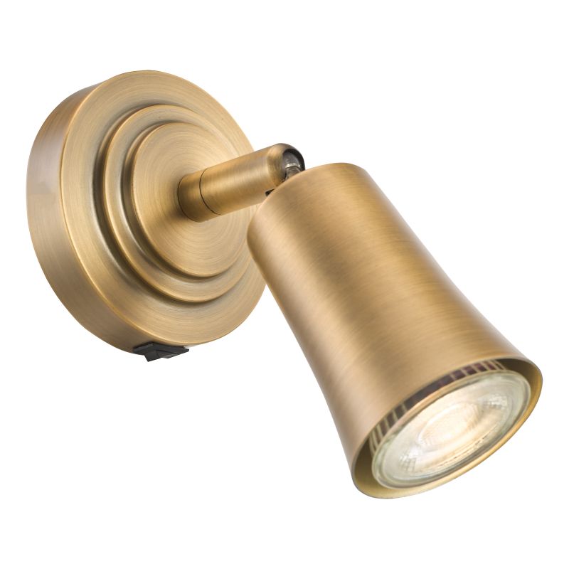 Dar-JED0742 - Jedrek - Aged Brass Single Spotlight